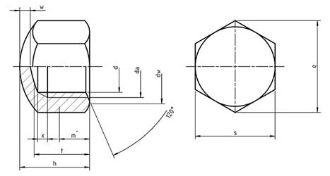 DIN 980 - Hexagon nuts with clamping part, all metal nut