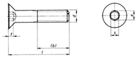 ISO 10642 : Hexagon Socket Countersunk Head Cap Screws, Metric Size