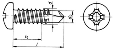 ISO 15481 : Cross Recessed Pan Head Self Drilling Screws