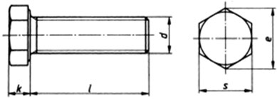 ISO 4017 Hexagon Head Bolts with threads upto Head