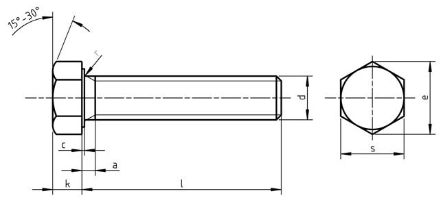 ISO 4018 Hexagon Head Screws